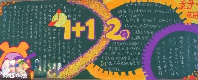 校园创新思维板报实例：1+1>2（图7）