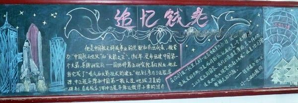 学习钱学森黑板报