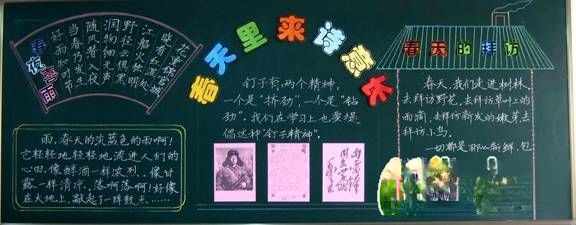 二年级“春天的约定”主题黑板报作品展