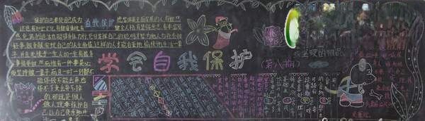 学会自我保护黑板报作品集