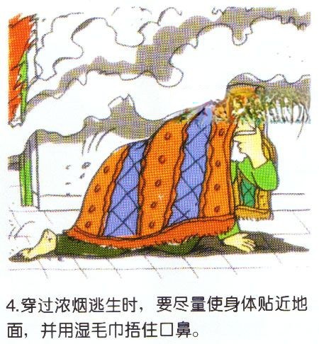 消防逃生漫画图片大全