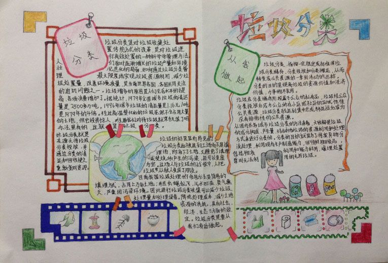 垃圾分类手抄报图片