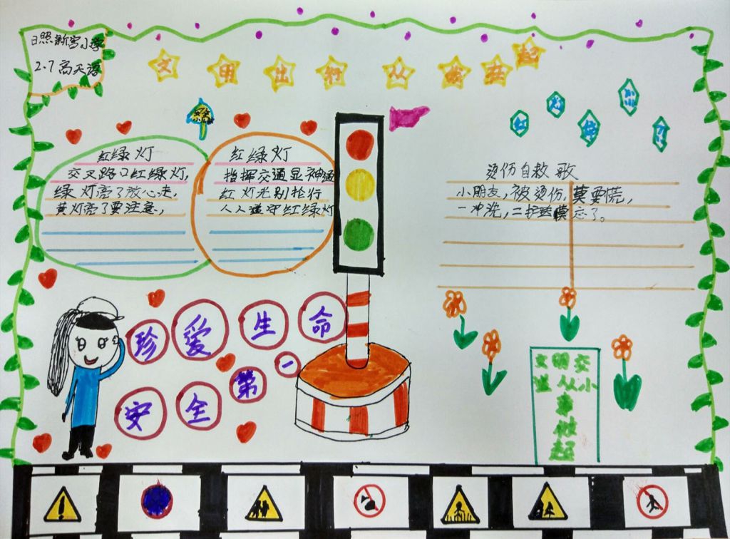 交通安全手抄报简单又漂亮