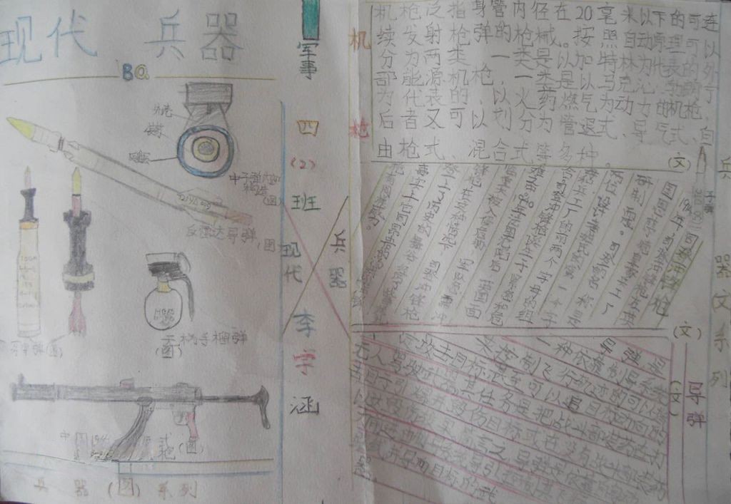 现代兵器手抄报图片大全