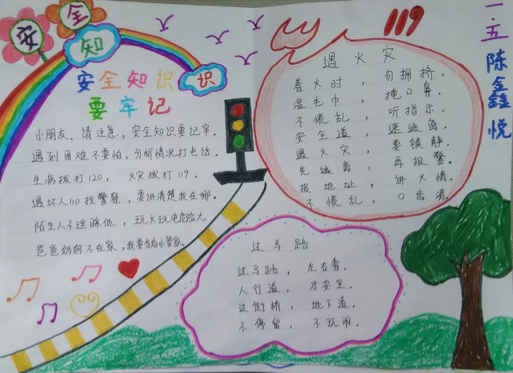 小学生冬季安全手抄报