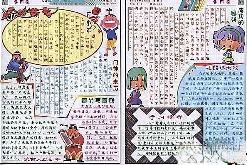 喜迎新春手抄报设计作品