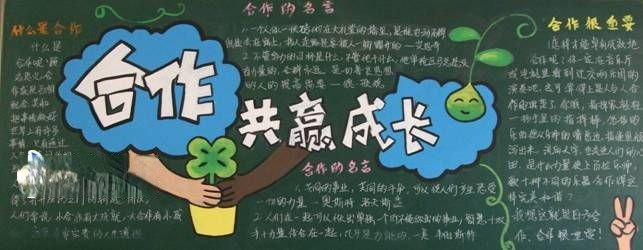 合作共赢成长黑板报