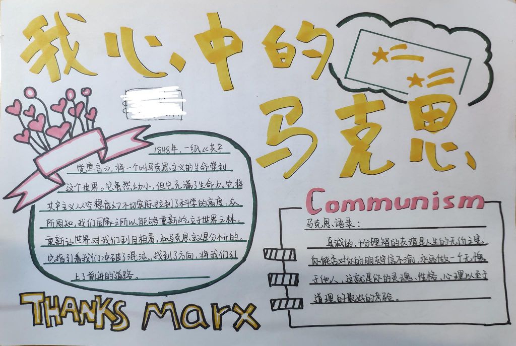 我心中的马克思手抄报，thanks marx