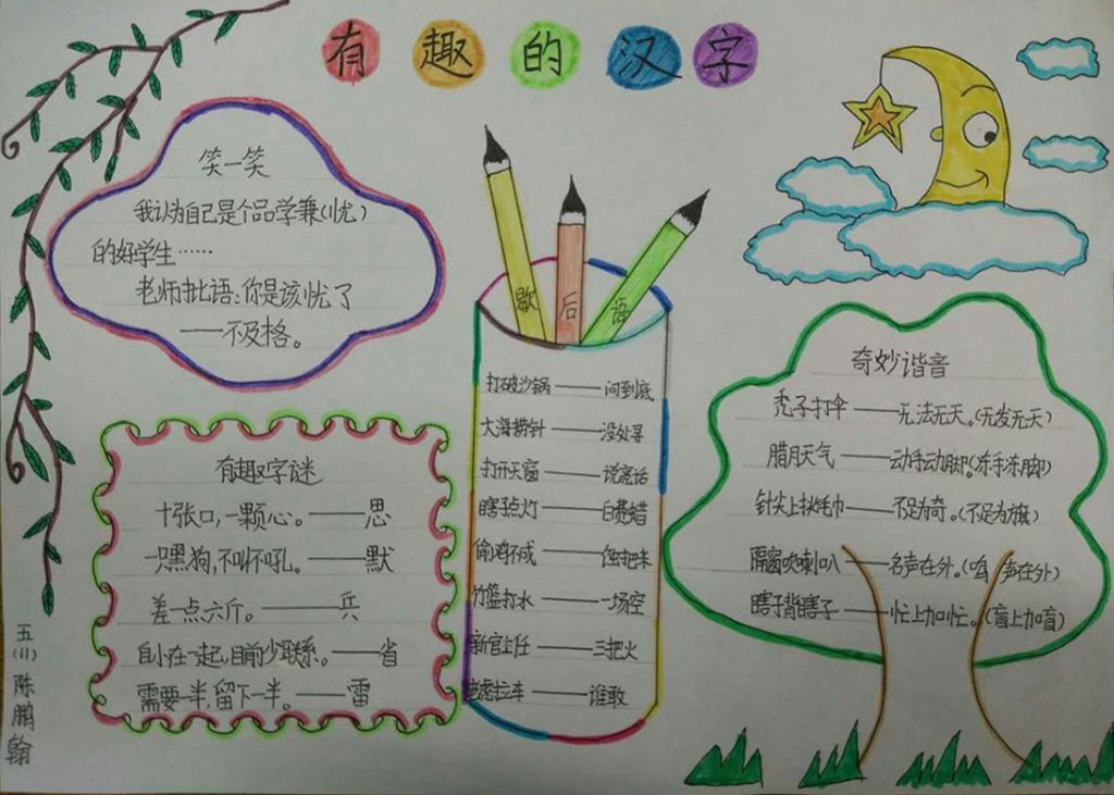 《神奇的汉字》手抄报图片