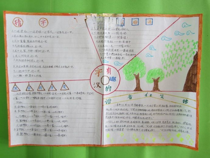 有趣的汉字手抄报大全