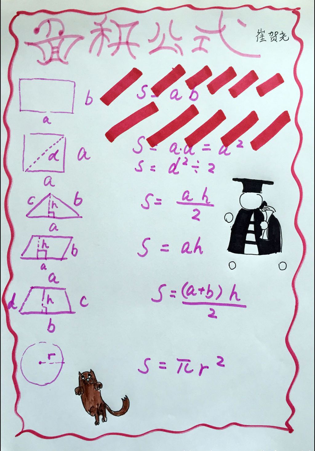 数学面积公式手抄报