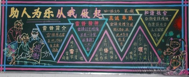 学雷锋板报：助人为乐从我做起