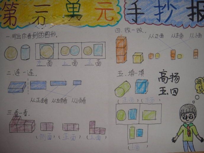 三年级数学复习手抄报图片