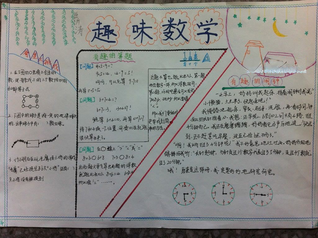 2022数学优秀手抄报集萃