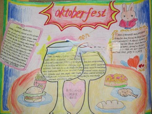 Oktoberfest十月节手抄报版面设计图