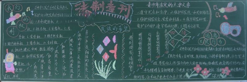 小学生法制黑板报