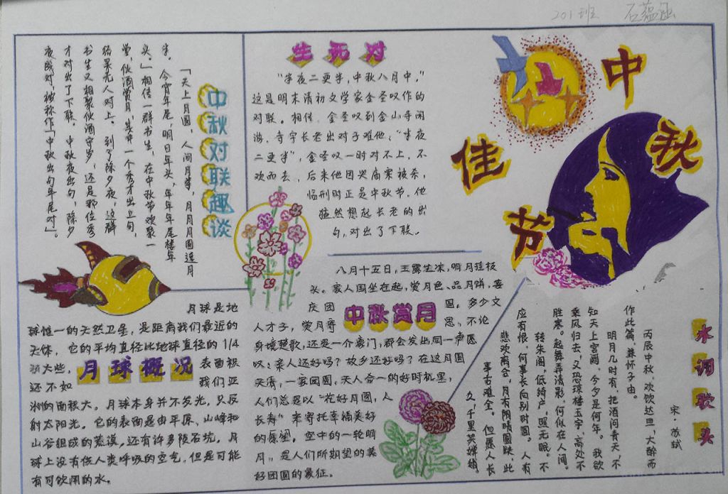 中秋节电子小报图片大全