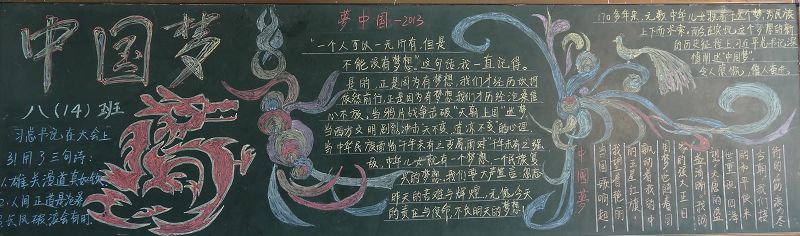 中国梦学子梦黑板报