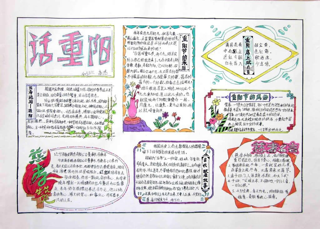 小学生重阳节手抄报