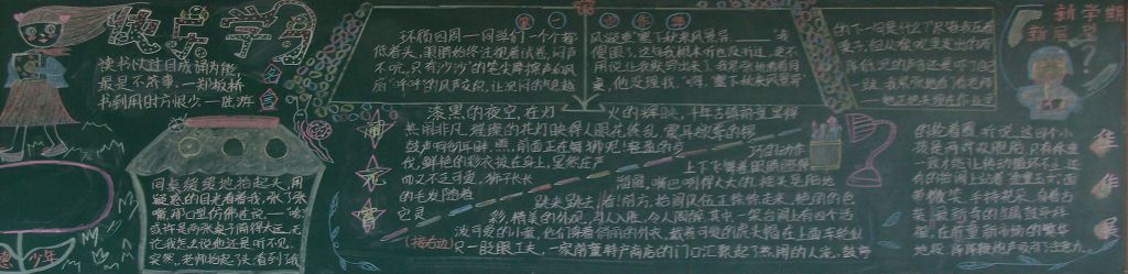 新学期新气象快乐学习黑板报