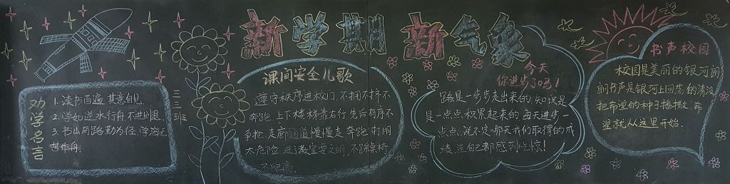 新学期新气象黑板报版面设计图