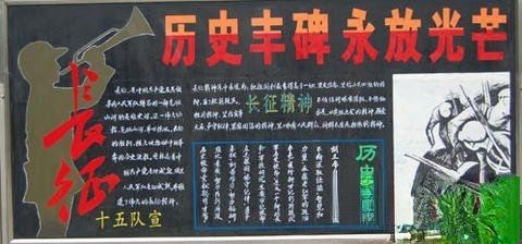 长征精神主题黑板报：历史丰碑永放光芒