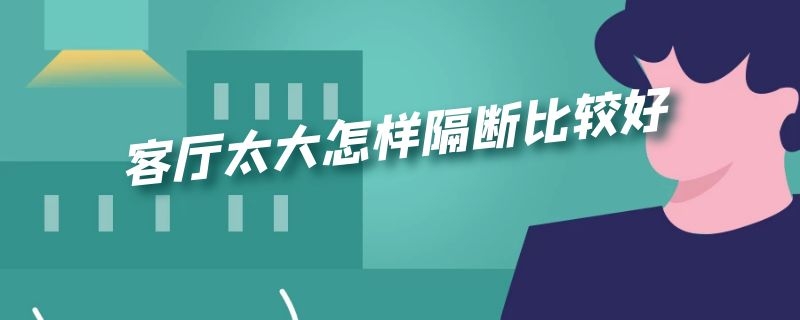 客厅太大怎样隔断比较好