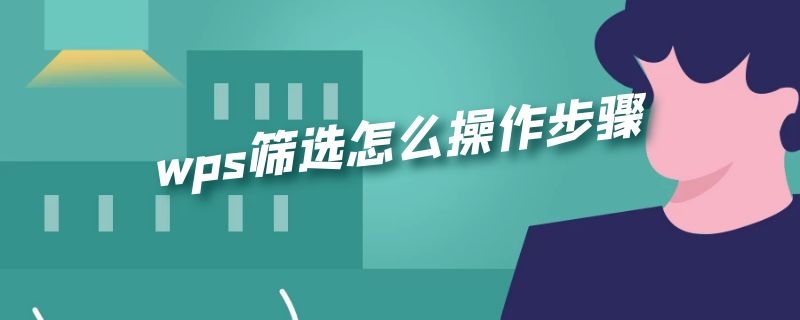 wps筛选怎么操作步骤