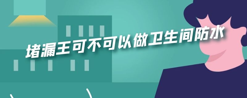 堵漏王可不可以做卫生间防水