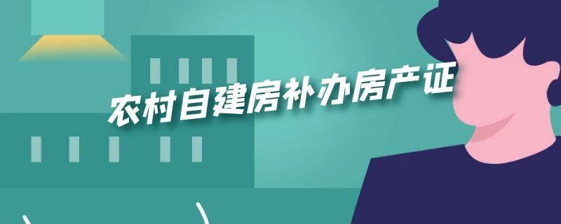 农村自建房补办房产证