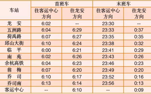 2022杭州元旦假期地铁运营时间